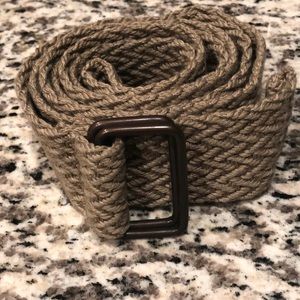 Unisex Cotton Belt Double D-Ring Buckle Waistband